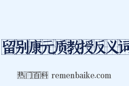 留别康元质教授反义词是什么意思的图片
